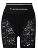 Stitching breathable Print Lace Shorts