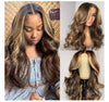 Goddess-like Honey Highlights Brown Body Wave Lace Frontal Wig - Janine’s Boutique