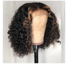 Eye-catching! Natrual Black Ombre Honey Brown Wet And Wavy Bob Lace Frontal Wig - Janine’s Boutique