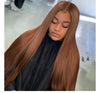 Warm Look Friendly Warm Brown Silky Straight Lace Frontal Wig - Janine’s Boutique