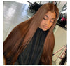 Warm Look Friendly Warm Brown Silky Straight Lace Frontal Wig - Janine’s Boutique