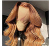 Honey Brown Highlights Super Loose Wave Lace Frontal Wig - Janine’s Boutique