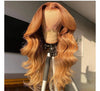 Honey Brown Highlights Super Loose Wave Lace Frontal Wig - Janine’s Boutique