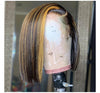 Honey Brown Blonde Piano Highlights Straight Bob Lace Frontal Wig - Janine’s Boutique
