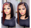 HOT TikTok-inspired Cherry Red Ombre Straight Bob Lace Frontal Wig - Janine’s Boutique