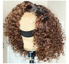 Dark Roots Ombre Dark Brown Voluminous Short Curly Bob Lace Wigs - Janine’s Boutique