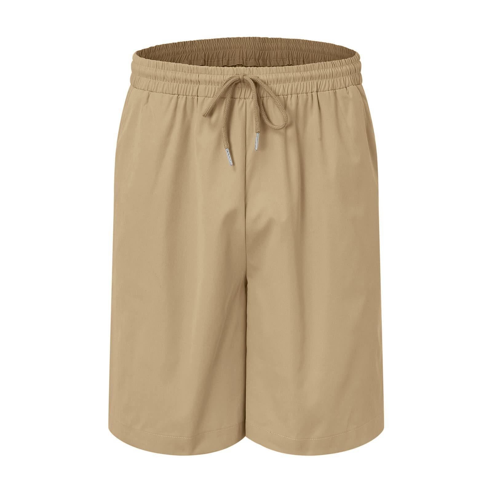 Linen Loose Short Sleeve Shorts Men's 2 PC Suit