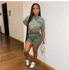 Causal letter printed short suit