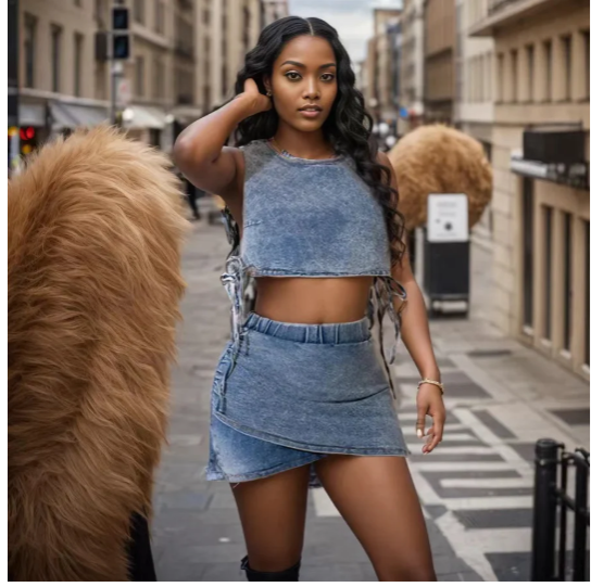 Denim 2PC Set