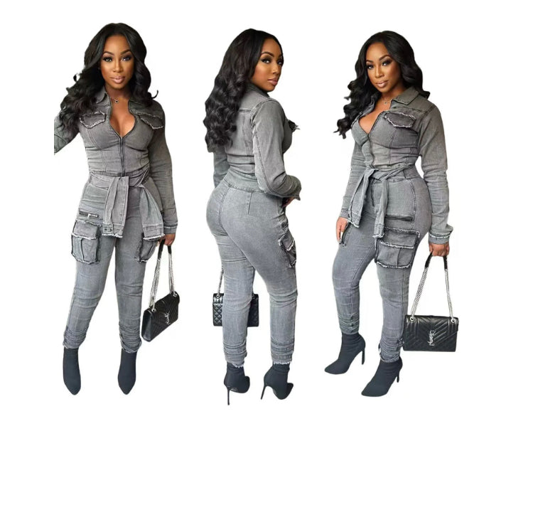 ELASTIC SLIM JUMPSUIT