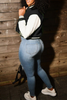 Grey Casual Long Sleeve Baseball Bomber Crop Varsity Jackets