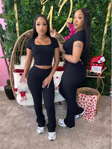Short sleeve see through 2PC SET