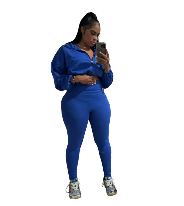 DRAW ROPE, WAIST AND NAVEL, TIGHT 2PC SET