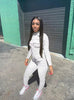 LONG SOLID COLOR CARGO ZIPPERED POCKET JUMPSUIT