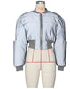 Round neck long sleeve zipper waist warm casual reflective cotton padded