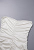 Casual Solid Backless Fold Strapless One Step Skirt Dress