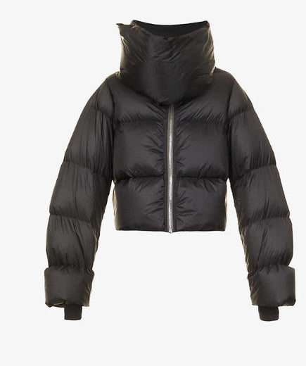TURTLENECK SCAF DESIGN COTTON COAT