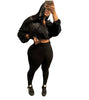 DRAW ROPE, WAIST AND NAVEL, TIGHT 2PC SET