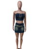 Denim tube top 2PC SET