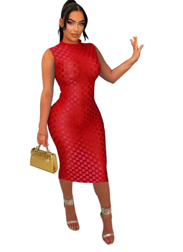 Sexy Grid Dress