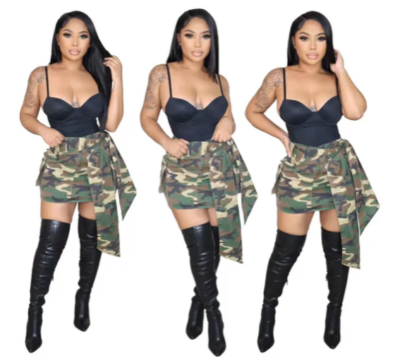 Camouflage Pocket Skirt