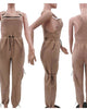PLUSH LOOSE DRAWSTRING JUMPSUIT