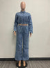 LONG SLEEVE TROUSERS DENIM 2PC SET