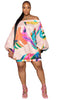 Off-the-shoulder loose Skirtr