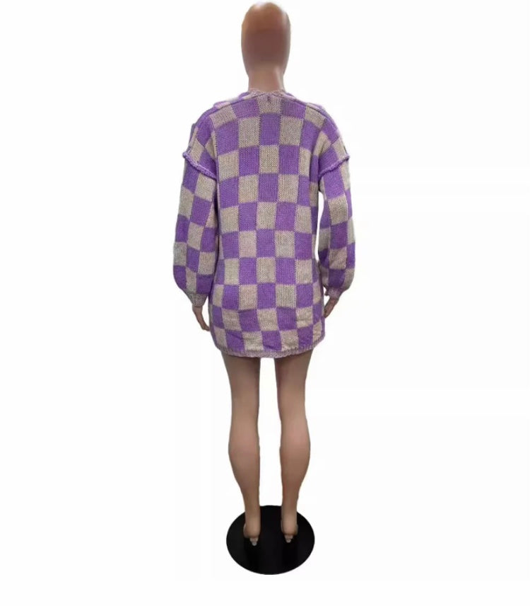 LOOSE LANTERN SLEEVE KNITTED SWEATER