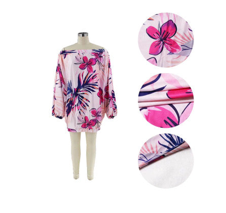 Off-the-shoulder loose Skirtr