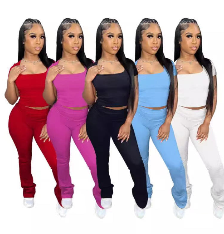 Short sleeve see through 2PC SET