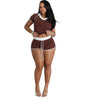 SPORTS HIGH-ELASTIC YOGA FABRIC LAYERING V-NECK 2PC SET