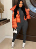 TURTLENECK SCAF DESIGN COTTON COAT