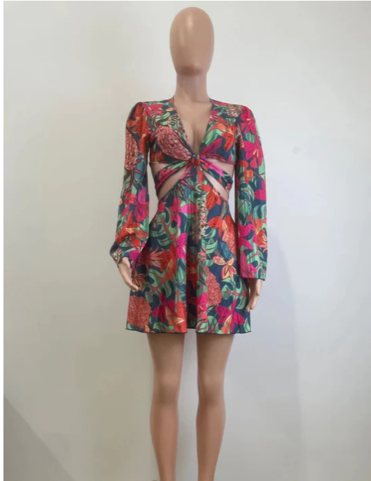FLORAL DRESS 2PC SET