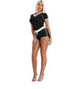 SPORTS HIGH-ELASTIC YOGA FABRIC LAYERING V-NECK 2PC SET
