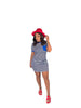 WOMEN'S CASUAL STRIPED PRINT BAG HIP DRESS