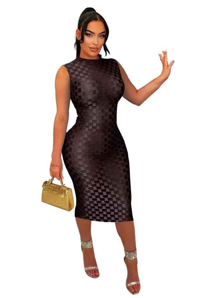 Sexy Grid Dress