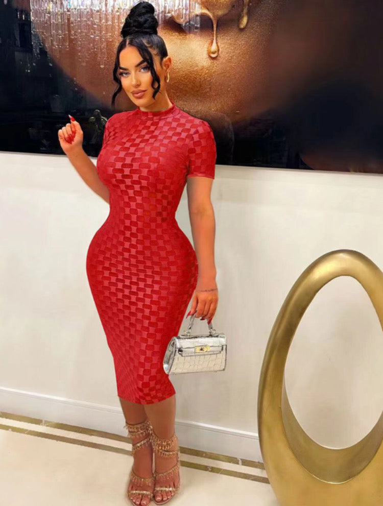 Sexy Grid Dress