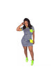 WOMEN'S CASUAL STRIPED PRINT BAG HIP DRESS