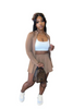 SPORTS AND LEISURE TIGHT-FITTING LONG-SLEEVED TRUMPET SKIRT 2PC SET