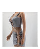 WOMEN'S SEXY BEACH SLEEVELESS SHORT SKIRT SUIT 2PCS