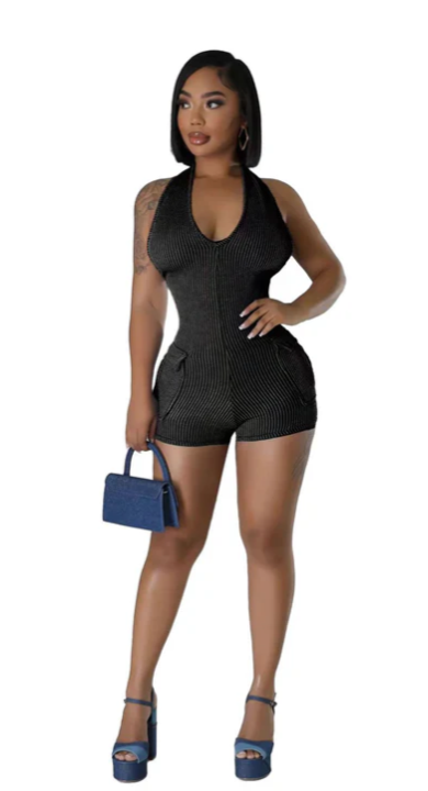 Slim Dress with backless pocket
