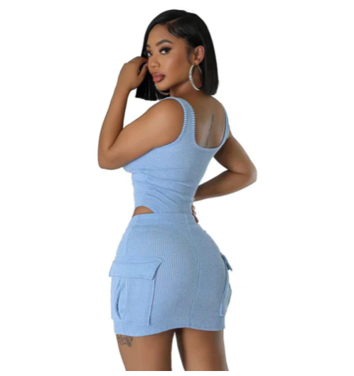 BIKINI + SHORT SKIRT 2PC SET