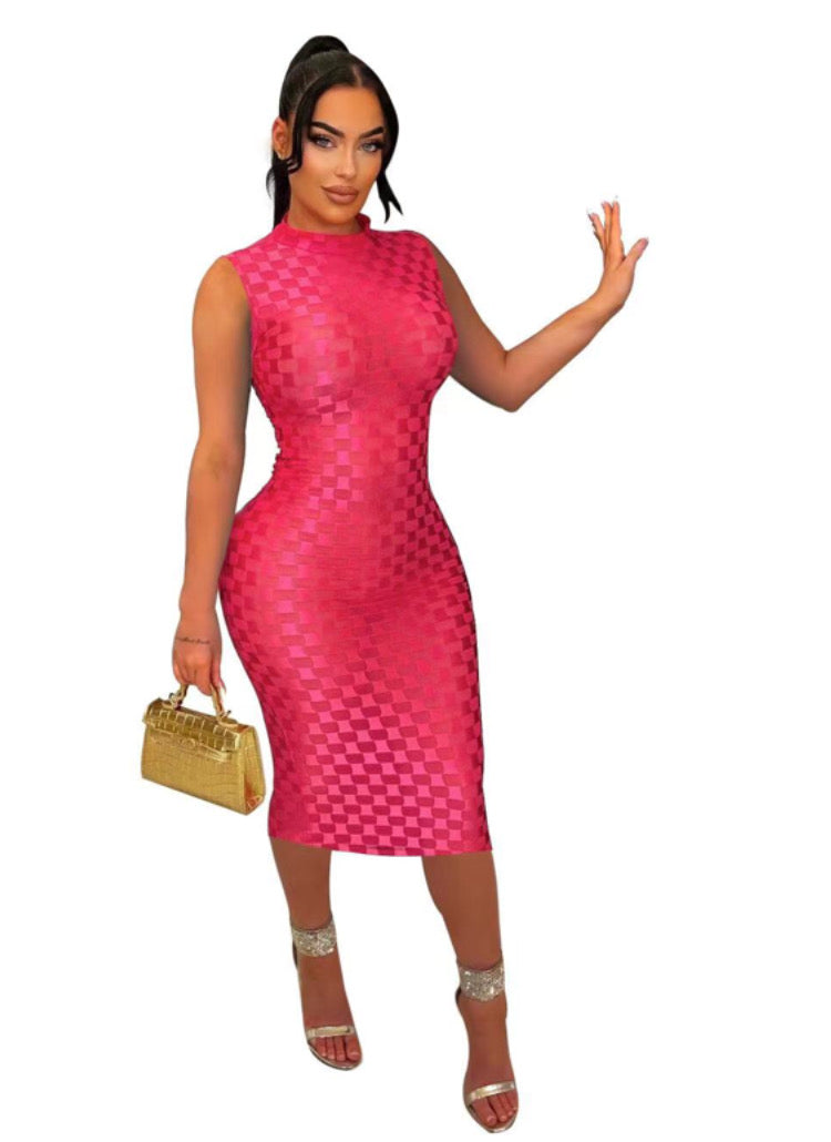 Sexy Grid Dress