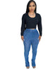 Hairy texture breathable slim fitting pile up pants