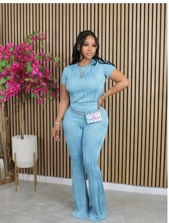 Wave stripe suit 2PC SET