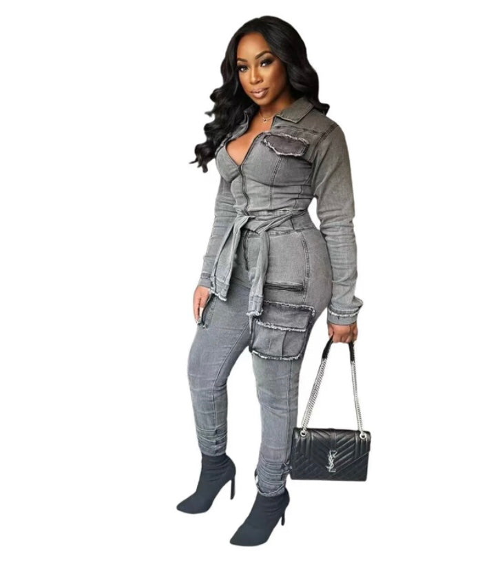 ELASTIC SLIM JUMPSUIT