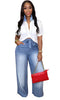 Loose Denim Wide-Leg Pants