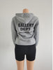 Unisex style velvet padded hooded sweatshirt