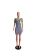 WOMEN'S CASUAL STRIPED PRINT BAG HIP DRESS